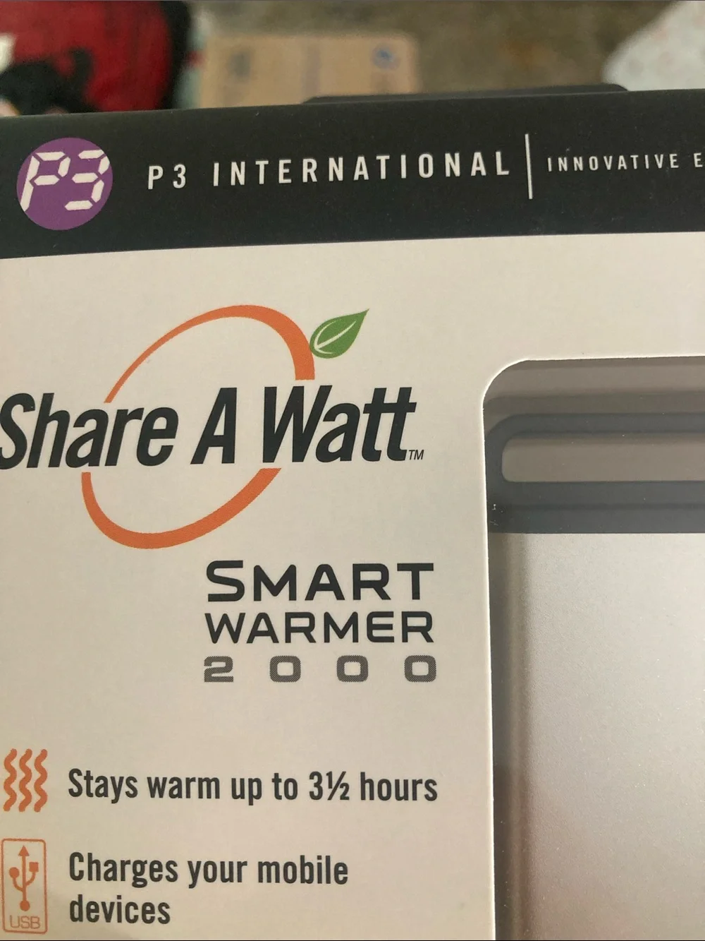 Share A Watt Smart Warmer 2000 Portable Hand Warmer & Charger - White